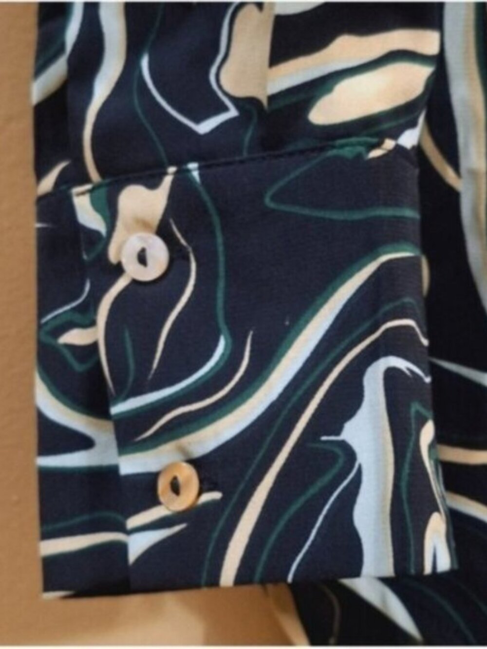 NASTY GAL Abstract Print 2 Piece Set Suit Button Shirt Wide Leg Pant Sz M - Picture 9 of 11